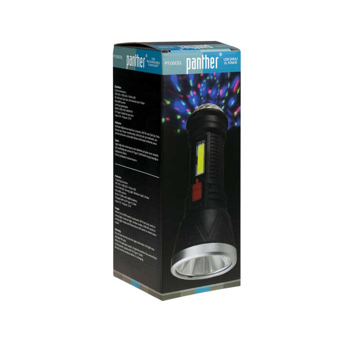 PANTHER PT-DSC01 USB ŞARJLI EL FENERİ