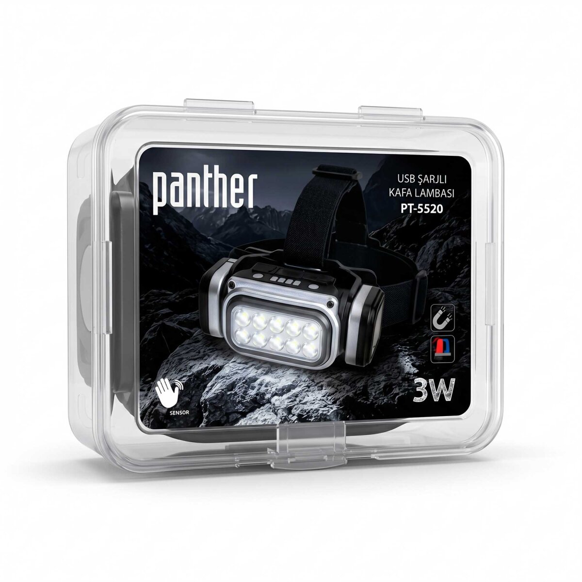 PANTHER PT-5520 USB ŞARJLI KAFA LAMBASI