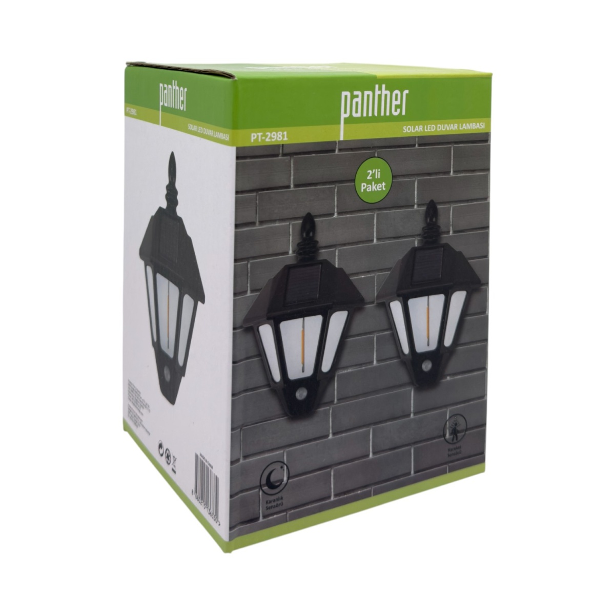 PANTHER PT-2981 2Lİ SOLAR DUVAR LAMBASI SETİ