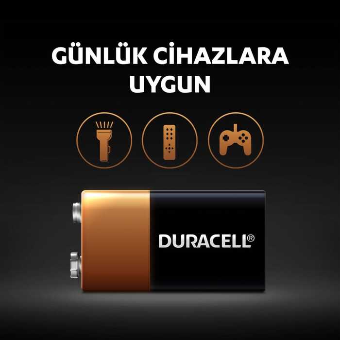 Duracell 9 Volt Pil 1’li