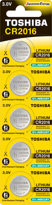 Toshiba CR 2016 Lithium Pil 5’li