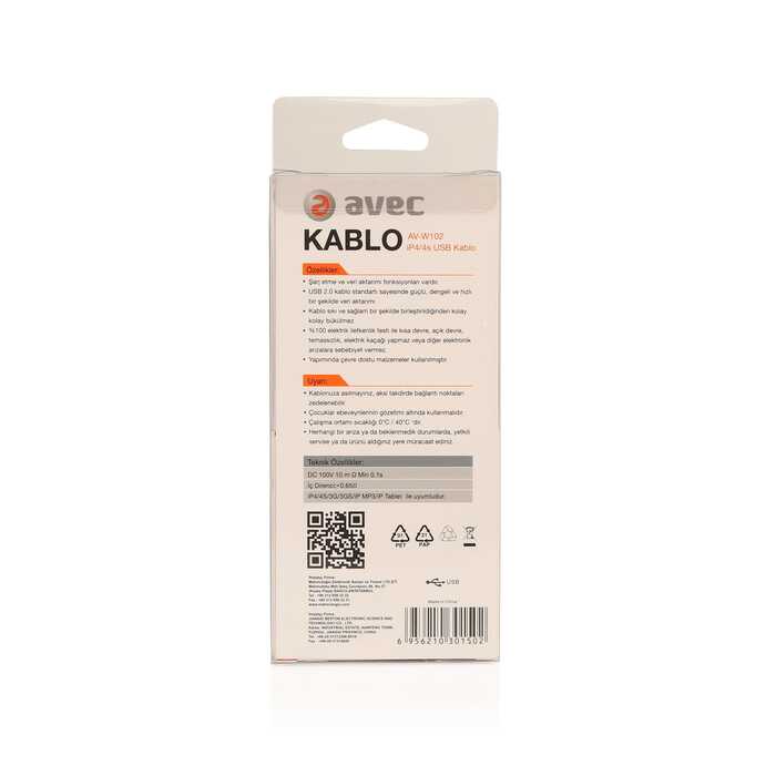 AVEC AV-W102 USB-IP4/4S 1M KABLO