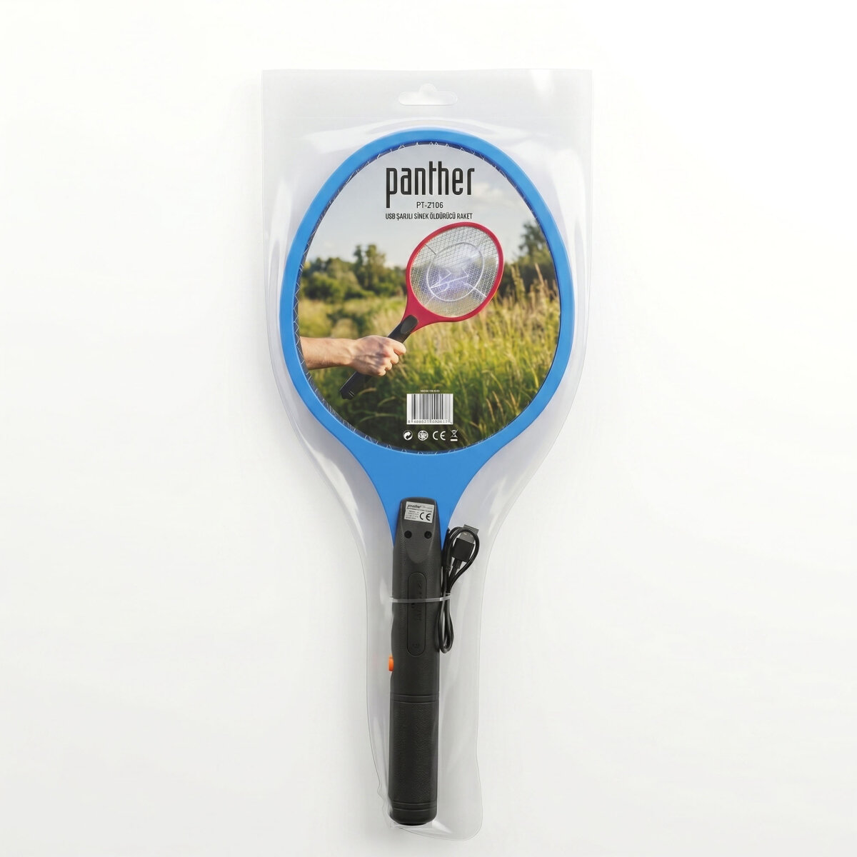 PANTHER PT-Z106 USB ŞARJLI SİNEK ÖLDÜRÜCÜ RAKET