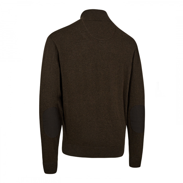 DEERHUNTER Harrington Fermuarlı Kahverengi Kazak XL