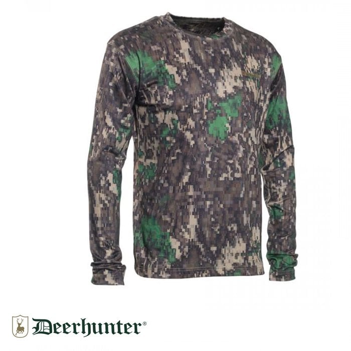 T. S.K.DEERHUNTER Trail  Orman Kamuflaj Tişört L/S 80 S