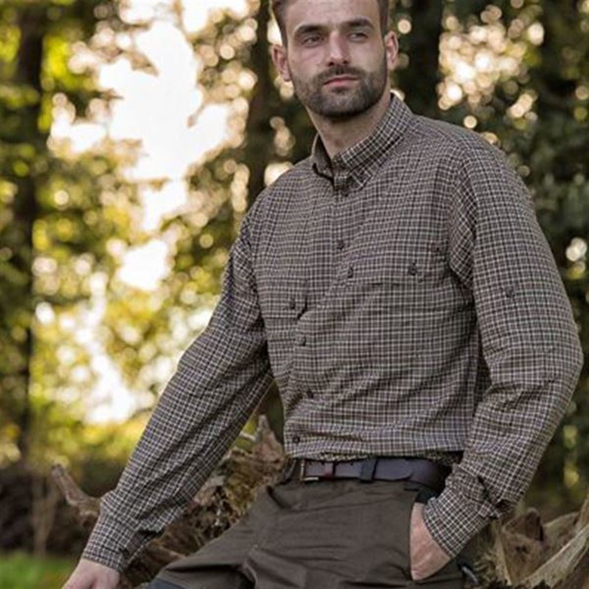 T. DEERHUNTER Tucker 399 Bamboo Uzun Kol Gömlek 41/42