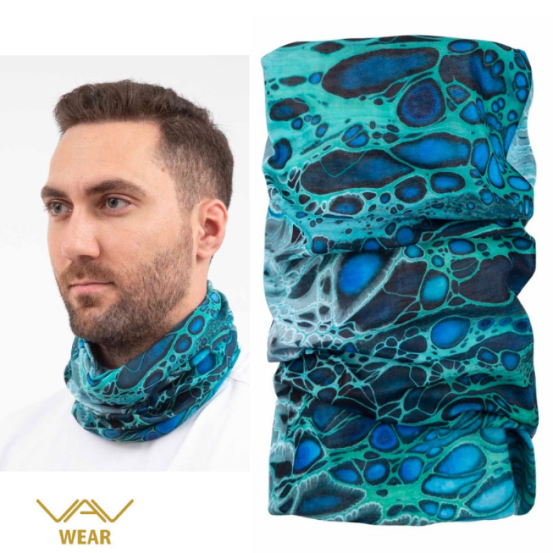 T. VAV BUFFO01 Boyunluk, Bileklik. Bandana Mavi