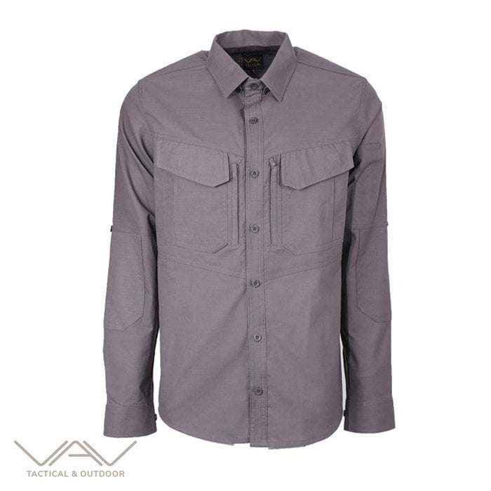 VAV Uzun Kol Gömlek Tactek-01 Füme - XXXL