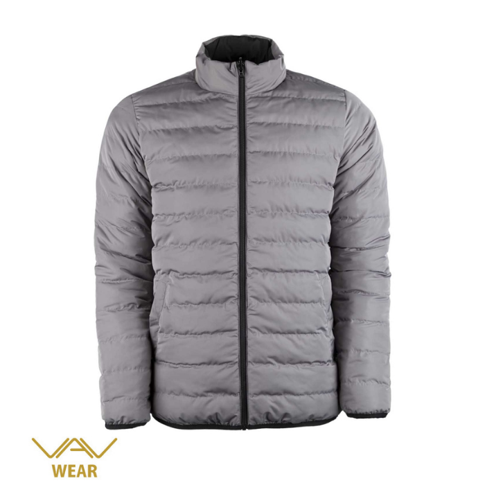 T. VAV Easytouch-04 Kapitone Şişme Mont Siyah-Gri S