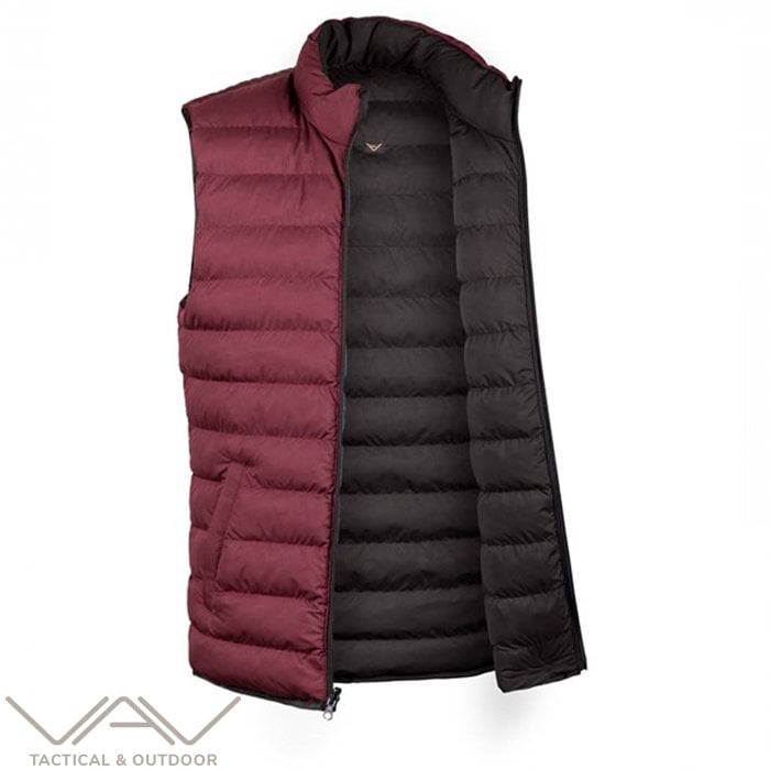 T. VAV WESRIT 01 Çift Taraflı Yelek Bordo-Siyah - XL