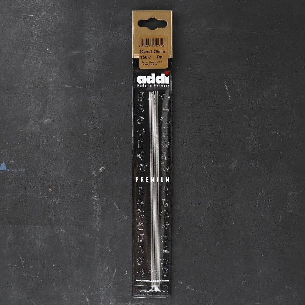 Addi 1,75mm 20cm Çelik Çorap Şişi - 150-7