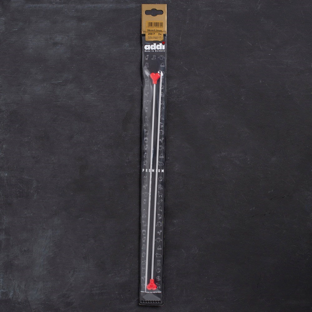Addi Kalpli 3mm 35cm Klasik Alüminyum Örgü Şişi -