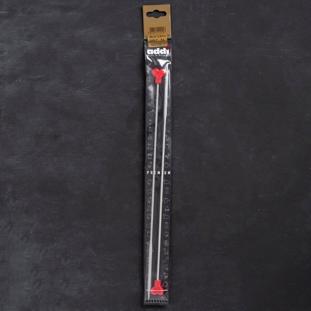 Addi 4,5mm 35cm Klasik Alüminyum Hızlı Örgü Şişi -