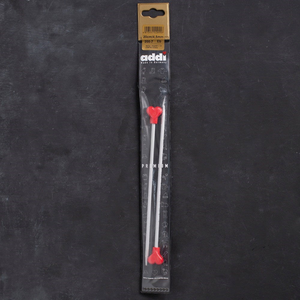 Addi Kalpli 4,5mm 20cm Klasik Alüminyum Örgü Şişi
