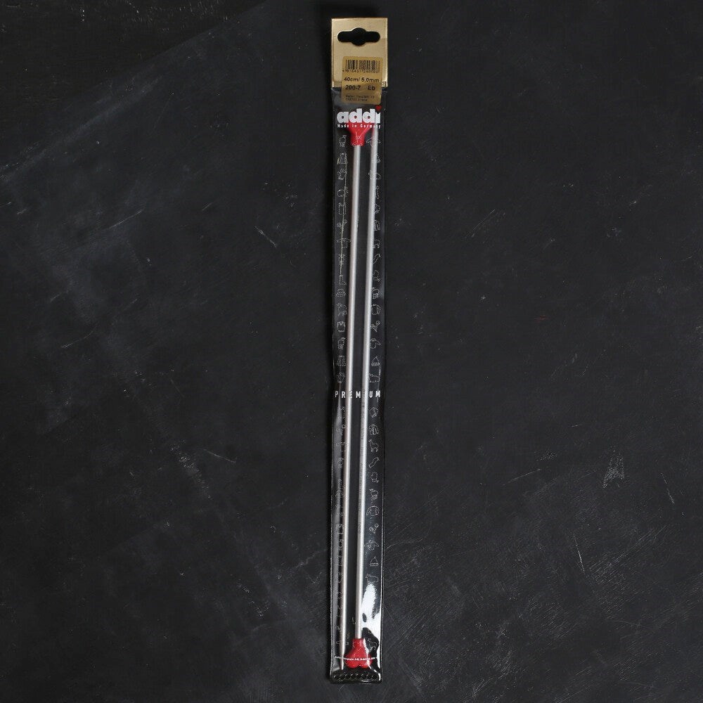 ADDI KALPLİ 5MM 40CM KLASİK ALÜMİNYUM ÖRGÜ ŞİŞİ -
