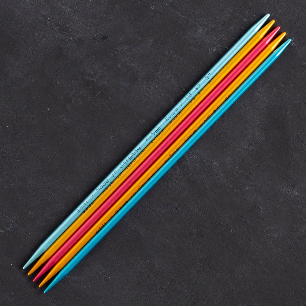 Addi Colibri 4,5mm 20cm Renkli Çorap Şişi - 204-7