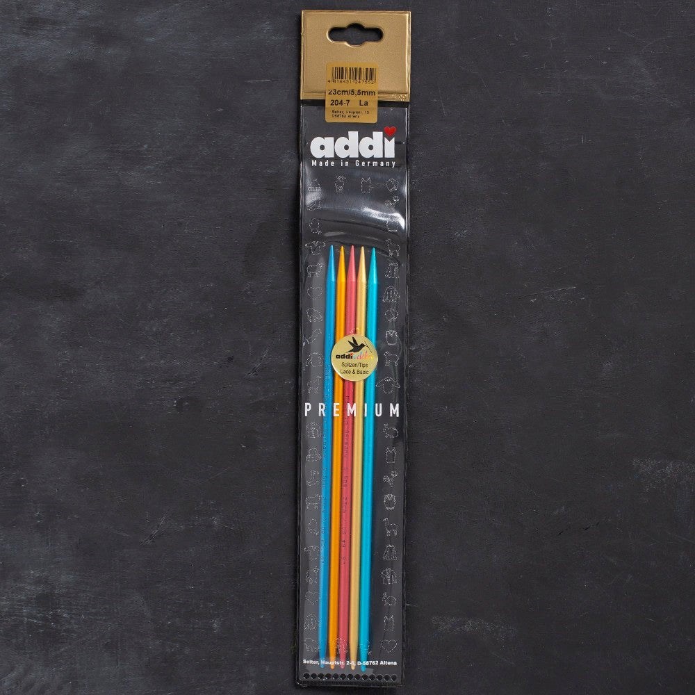 Addi Colibri 5,5mm 23cm Renkli Çorap Şişi - 204-7