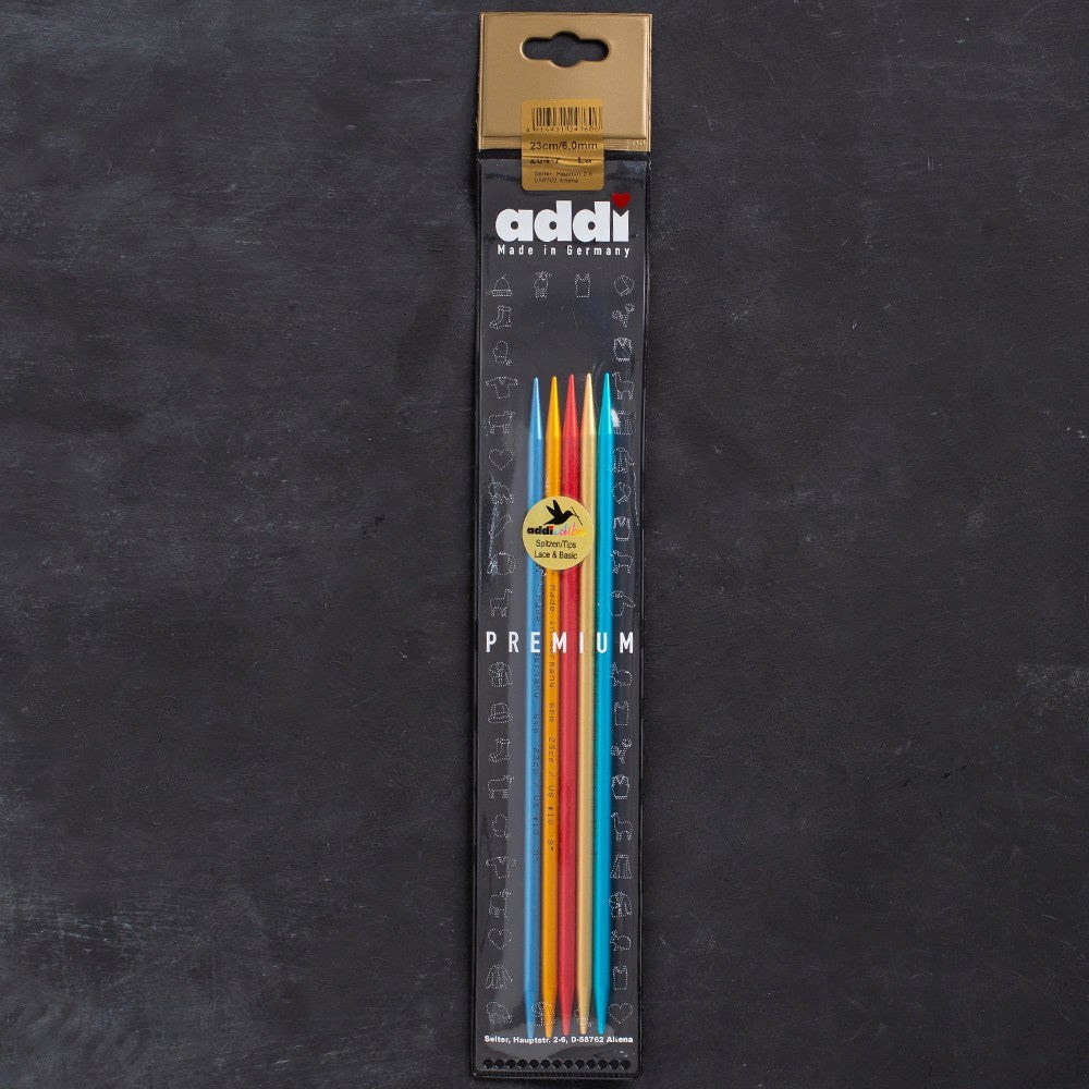 Addi Colibri 6mm 23cm Renkli Çorap Şişi - 204-7