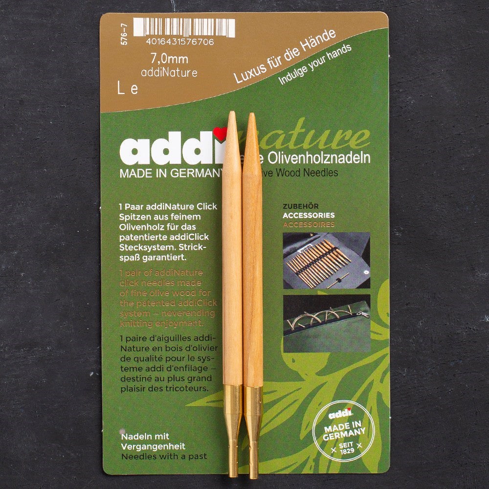 Addi Nature Olive Wood Click 7mm 13cm Misinalı Şiş