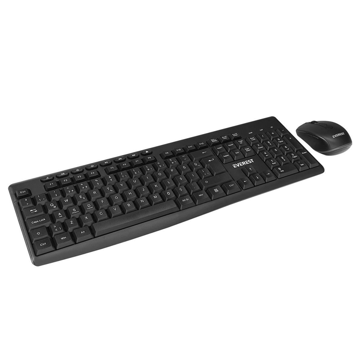 EVEREST KM-719 SİYAH KABLOSUZ Q KLAVYE + MOUSE