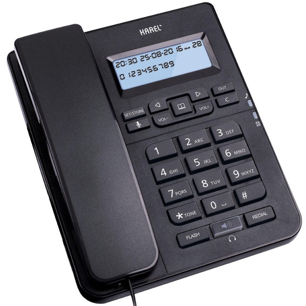 KAREL TM145 SİYAH ANALOG TELEFON CID