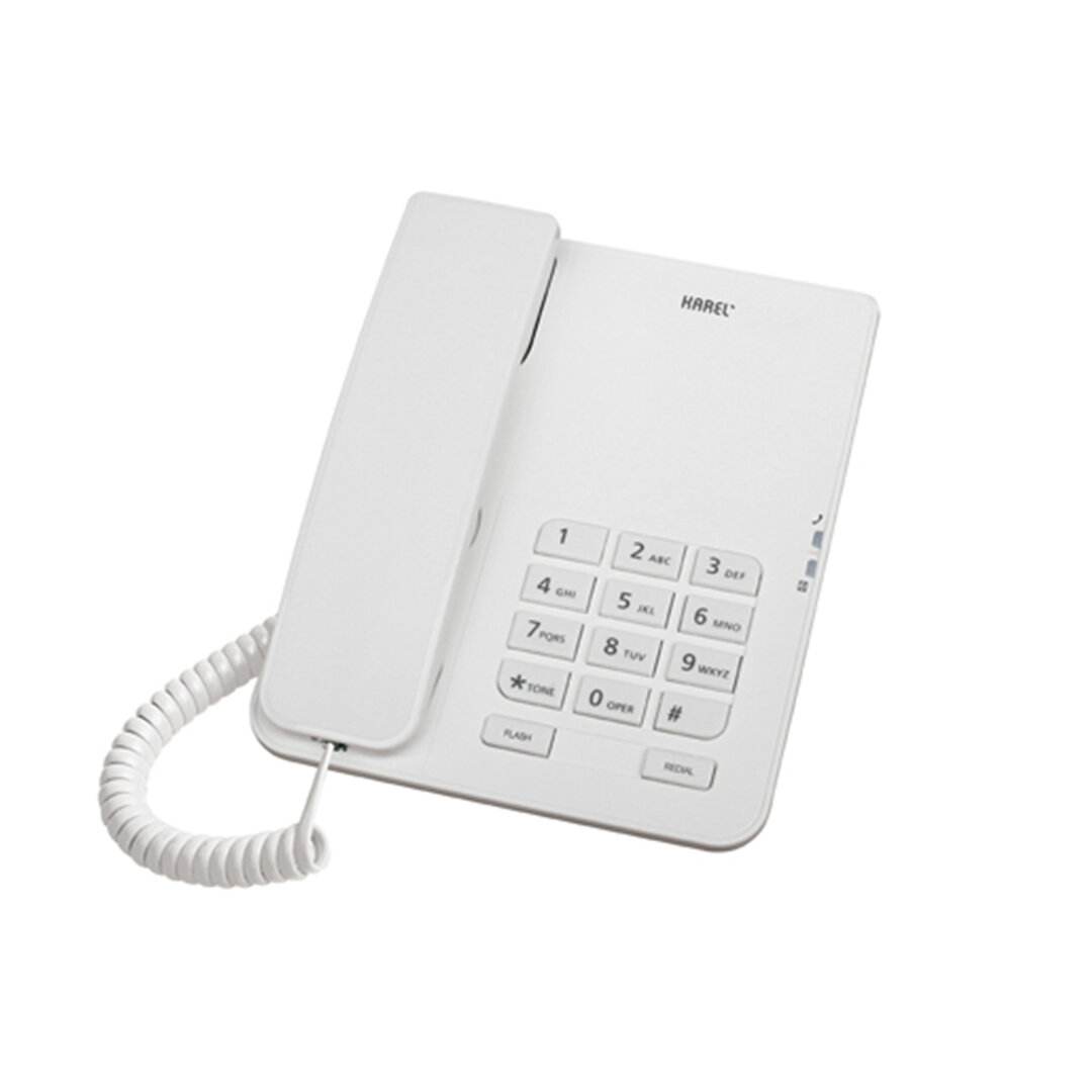 KAREL TM140 BEYAZ ANALOG TELEFON CID