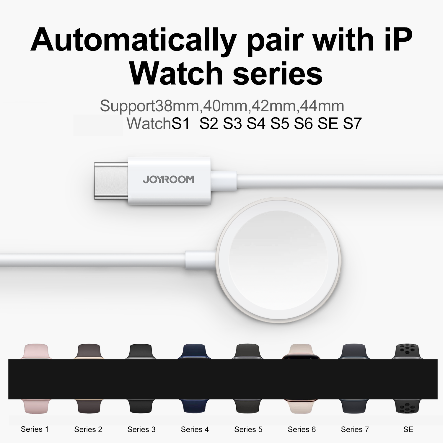 JOYROOM S-IW004 TYPE C-IP SMART WATCH 1.2M-WHITE