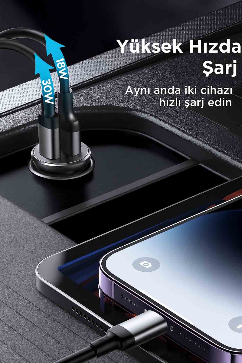 JOYROOM JR-CCN05 30W A+C MINI METAL CAR CHARGER