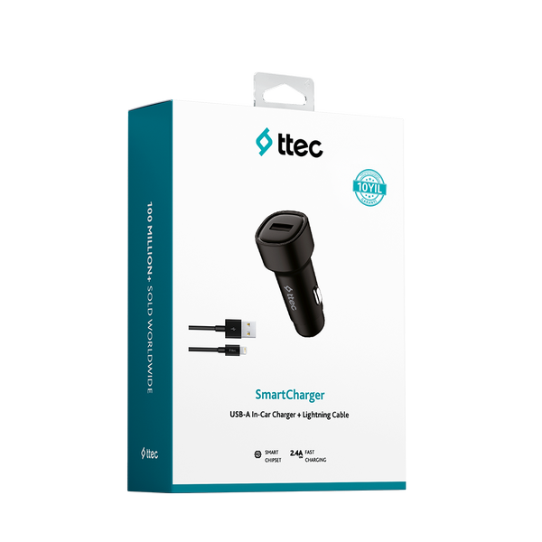 TTEC 2CKS30LS 2.4A ARAÇ Ş.CİHAZI+LIGTNING KABLO