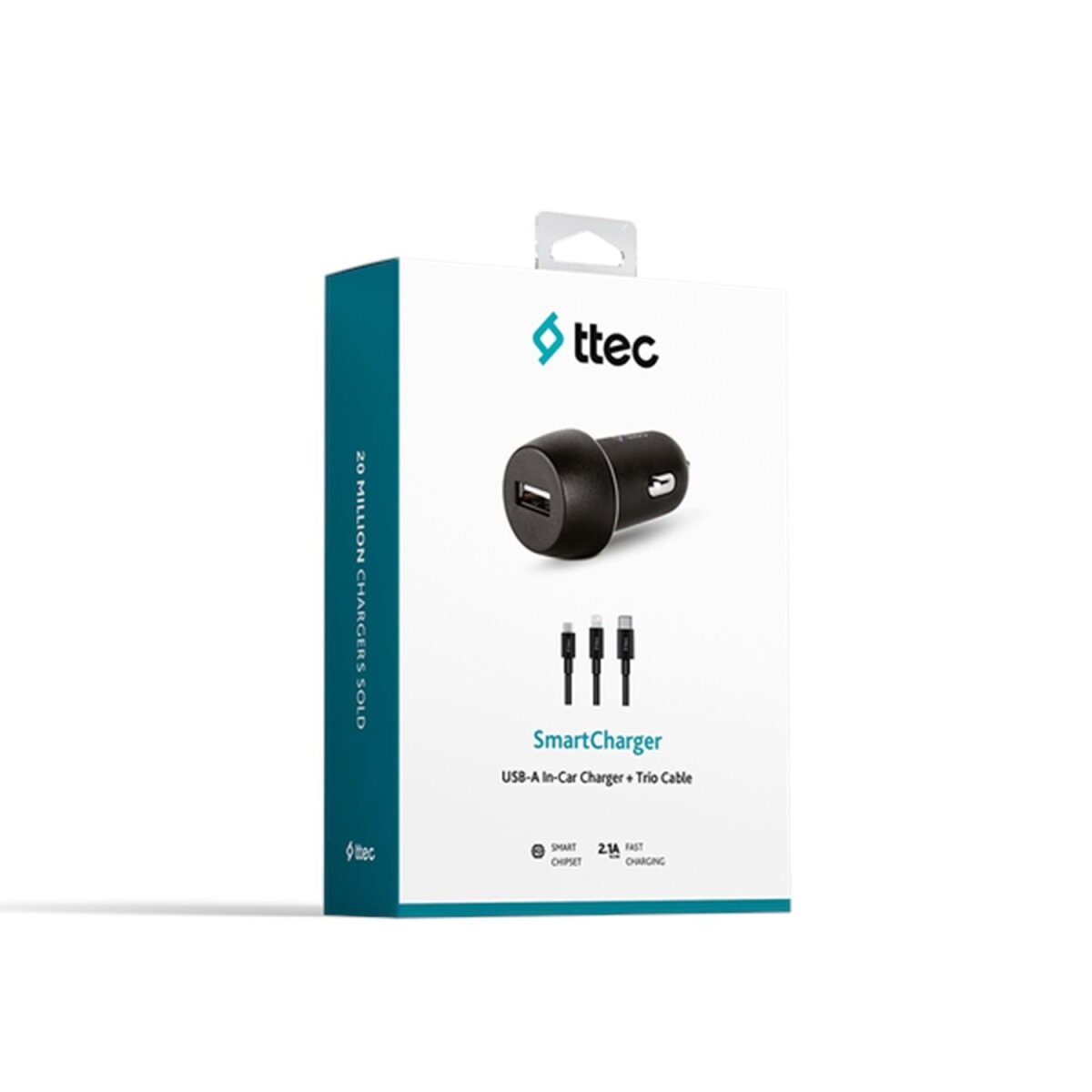 TTEC 2CKS20TS 2.1A ARAÇ Ş.CİHAZI + TRIO KABLO