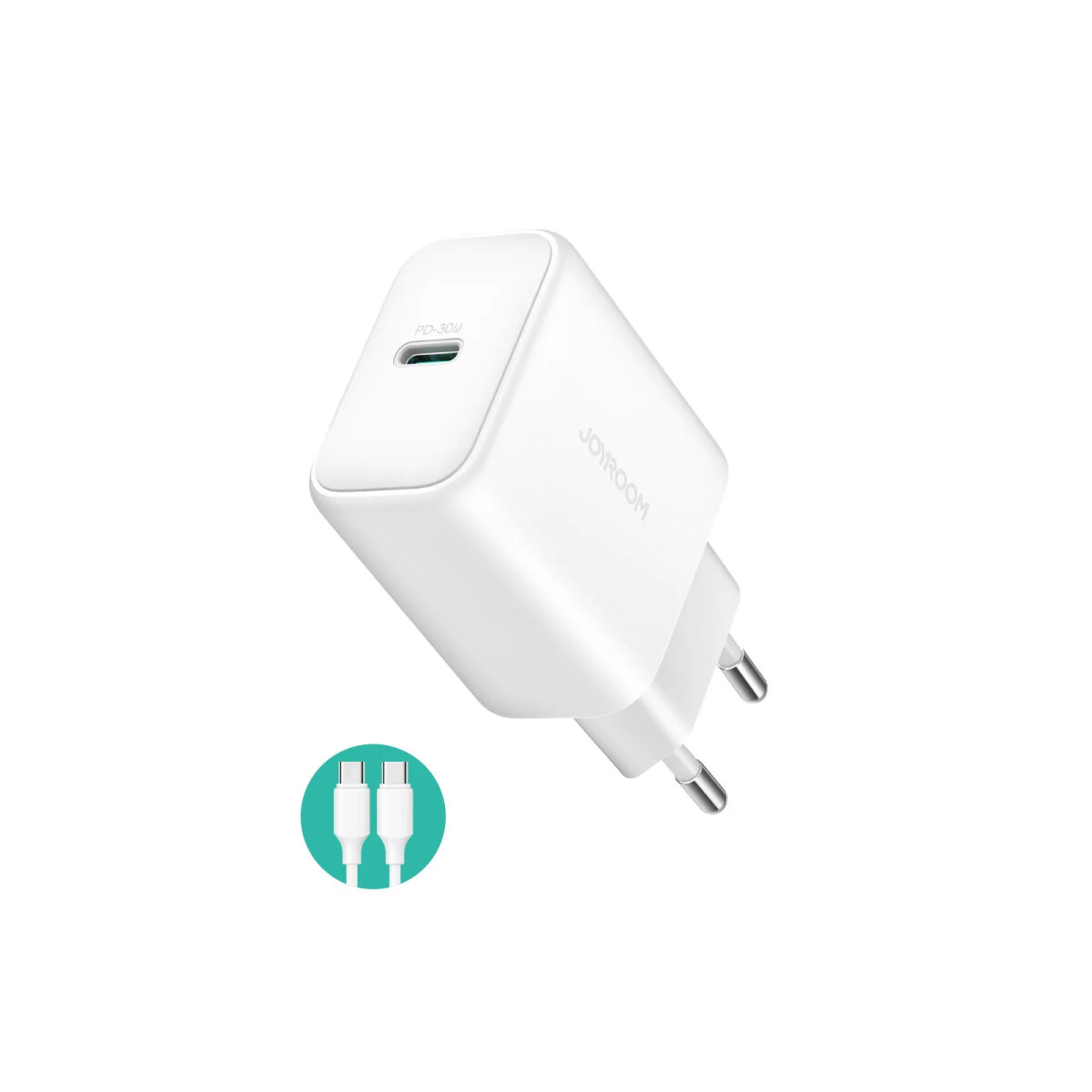 JOYROOM JR-TCF24 PD30W FAST CHARGER + C TO C CABLE 1M