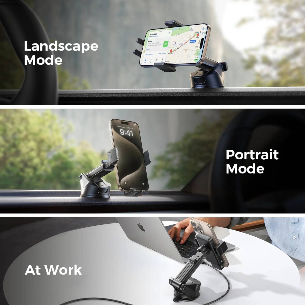 JOYROOM JR-ZS241S WIRELESS CAR CHARGER HOLDER BLCK.