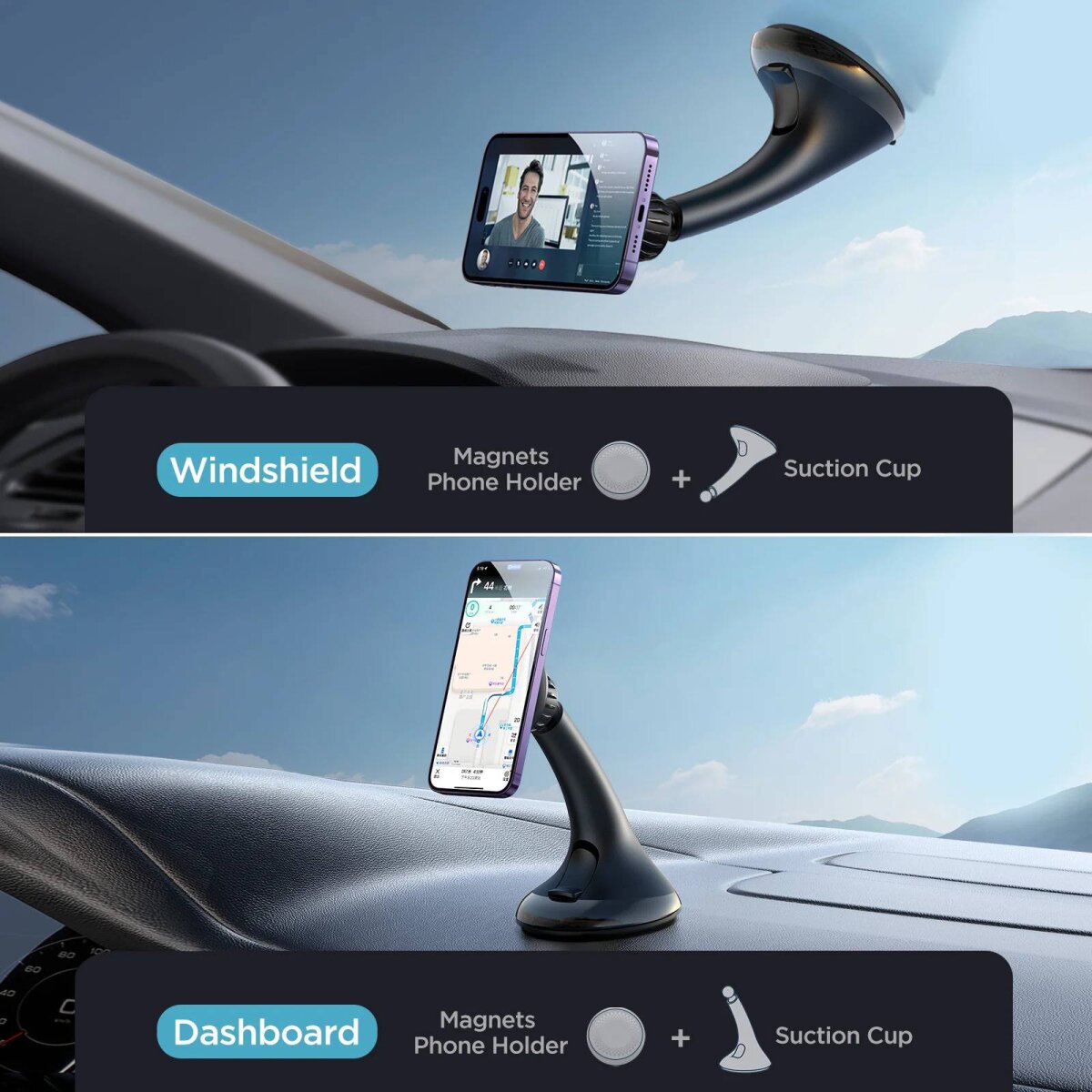 JOYROOM JR-ZS356 UNIVERSAL MAGNETIC CAR HOLDER BLACK