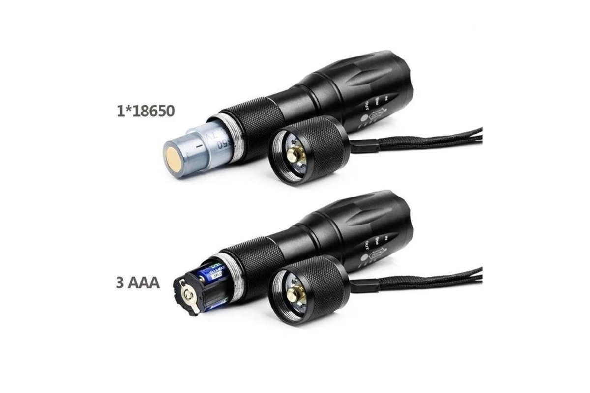 Beyaz, Sarı ve Mor Işıklı Q5 Led Şarjlı El Feneri - Wt-610 Profesyonel Fener