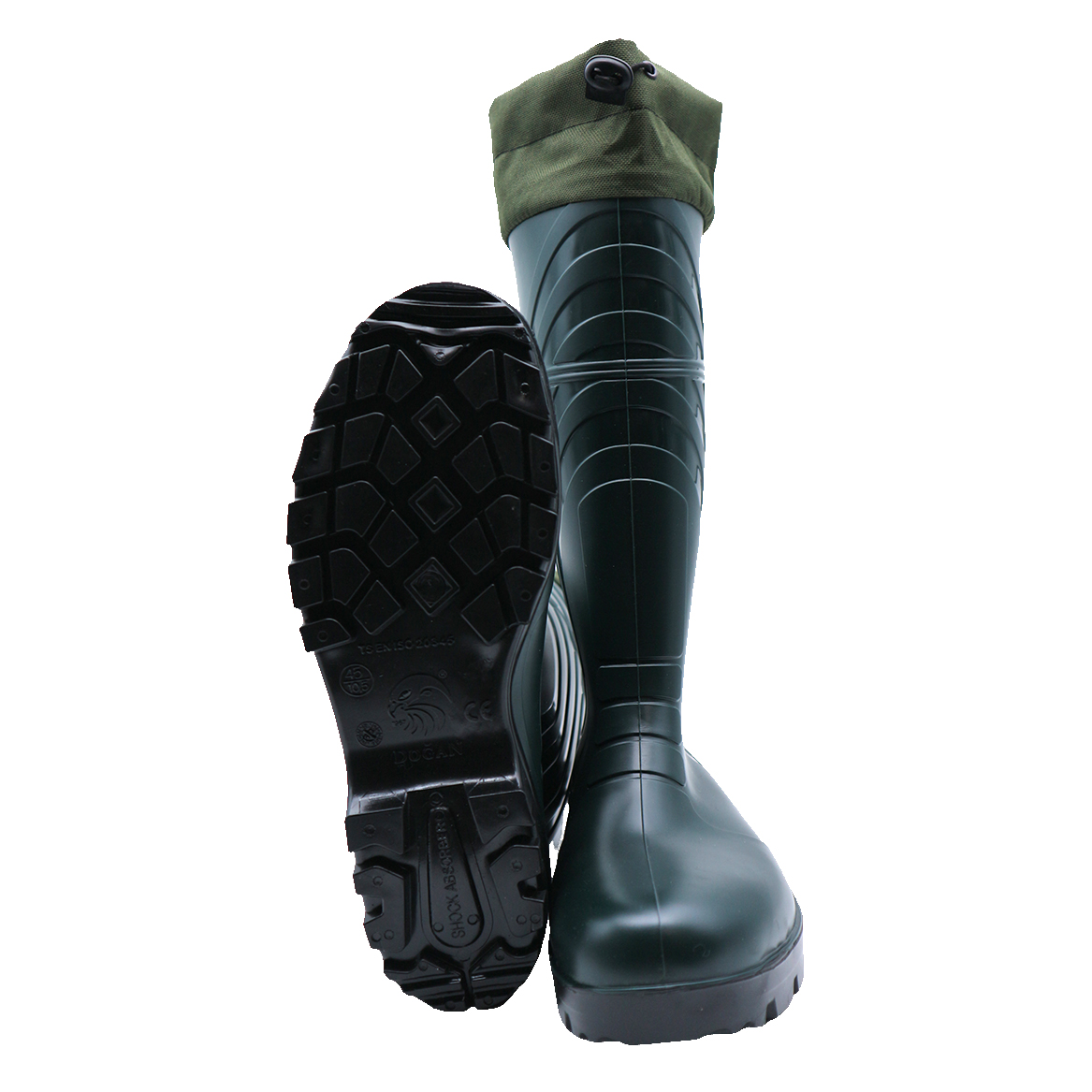 DFT Hunter Yeşil PVC Konçlu Çizme No: 43 (Çift)