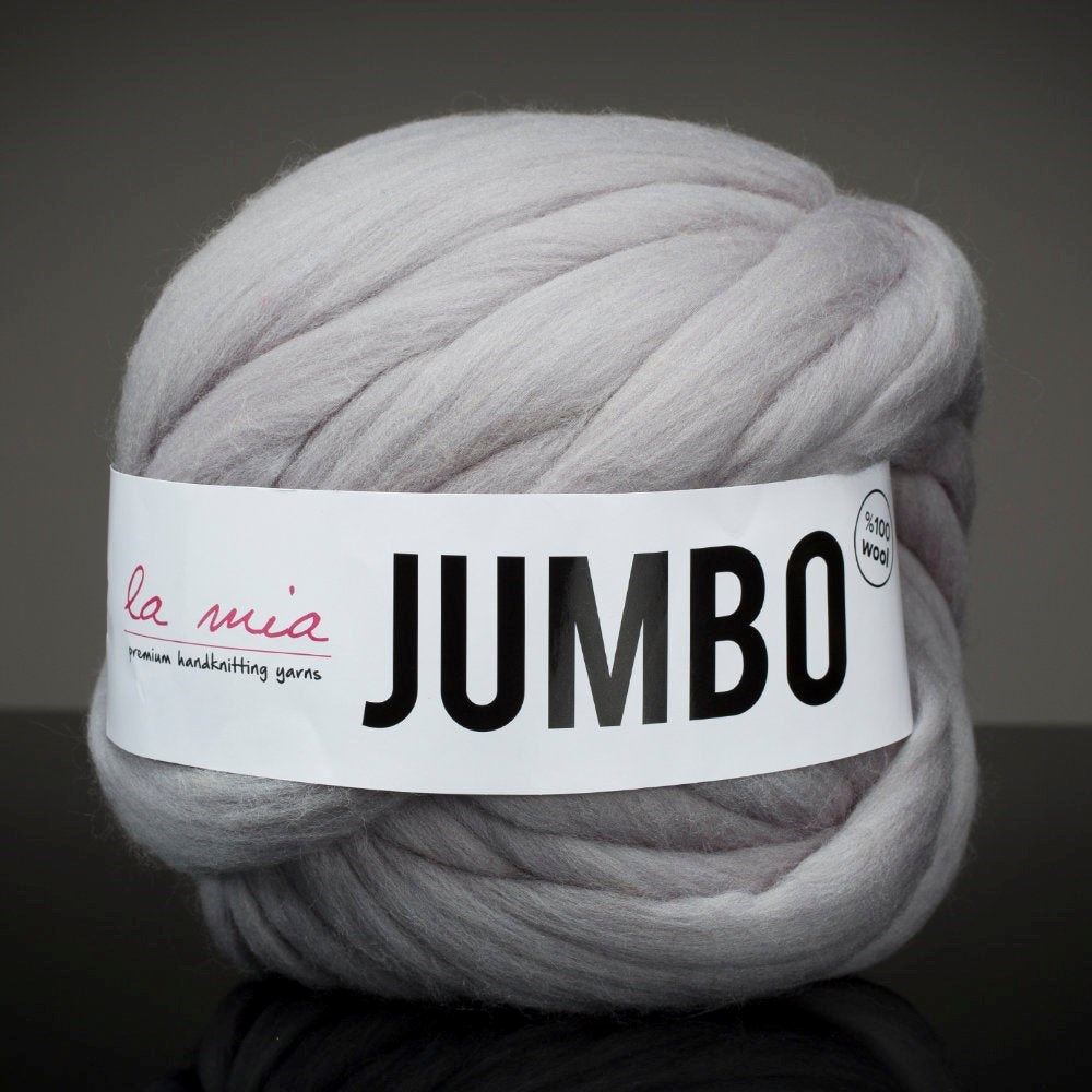 La Mia Jumbo Gri Dev Yün El Örgü İpi - J4