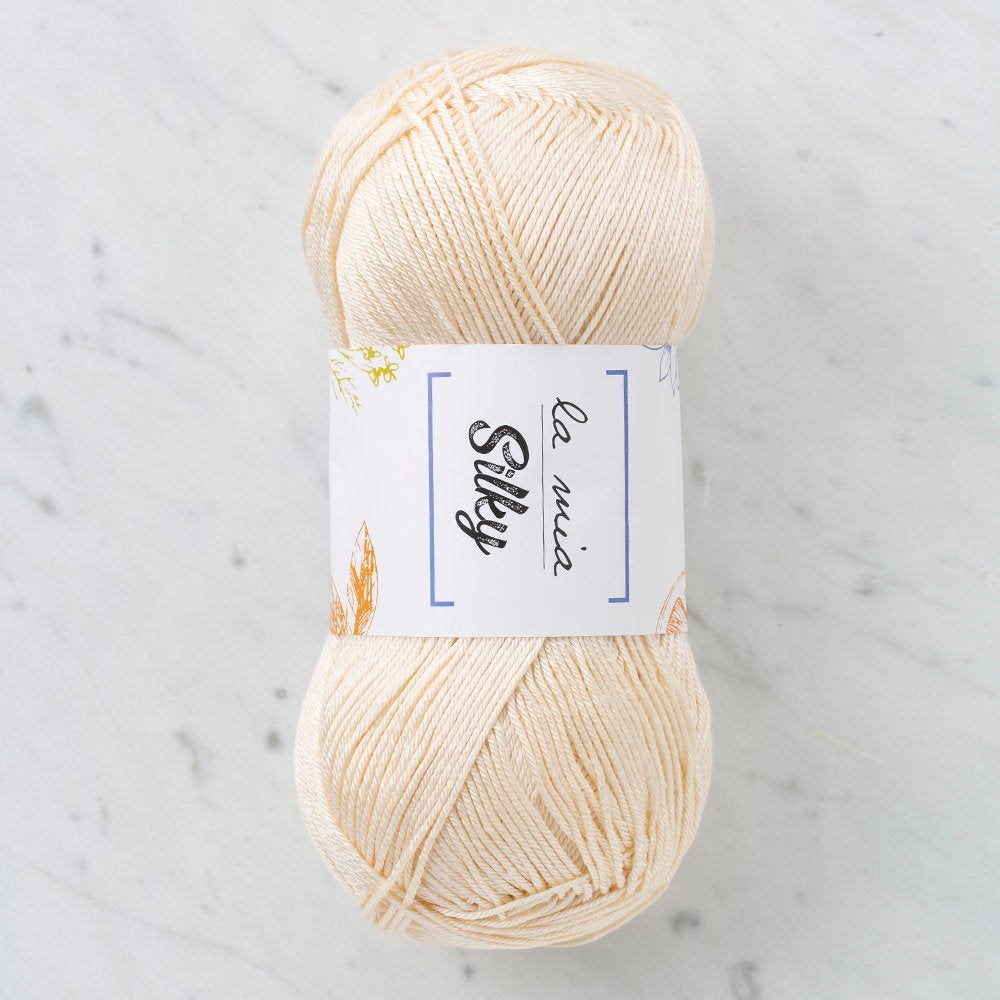 La Mia Silky Krem El Örgü İpi - L007 - 33666