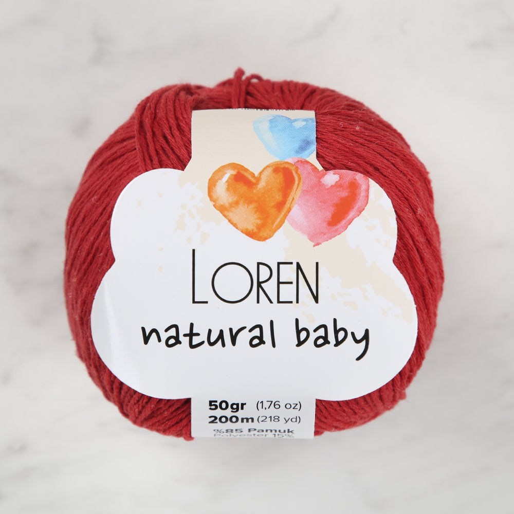 Loren Natural Baby Bordo El Örgü İpi - R099 - 33819