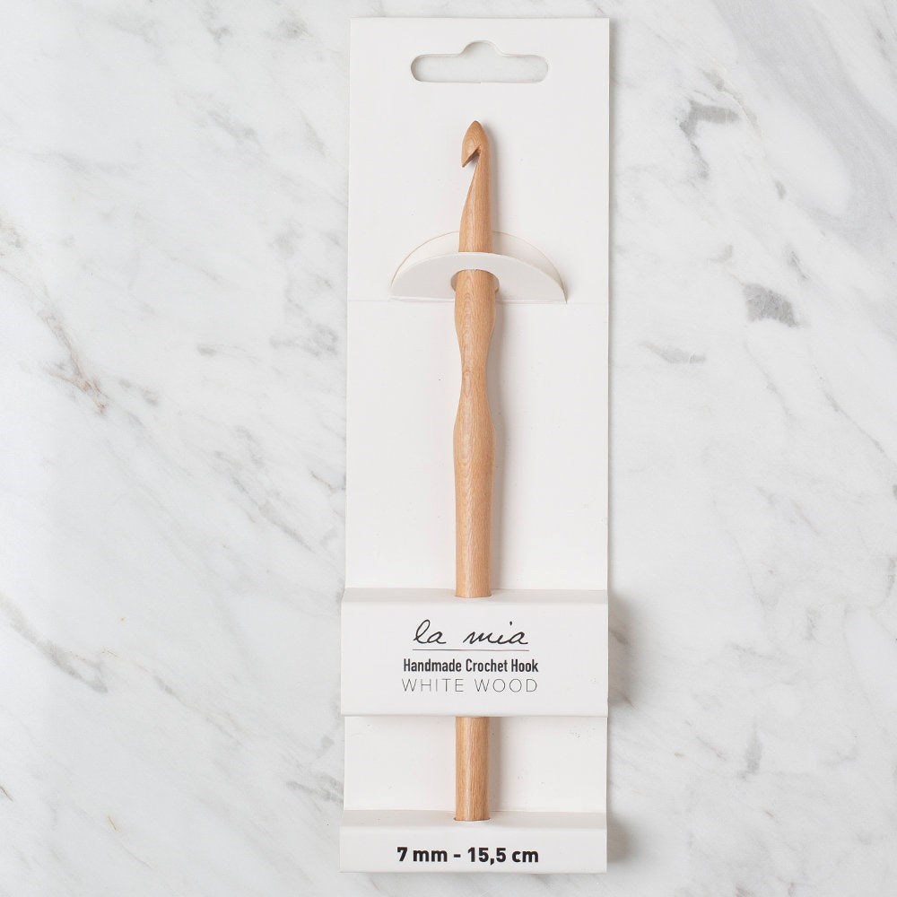 La Mia Whitewood 7 mm 15.5 cm Ahşap Yün Tığ