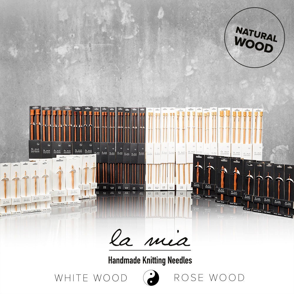 La Mia Whitewood 12 mm 36 cm Ahşap Örgü Şişi