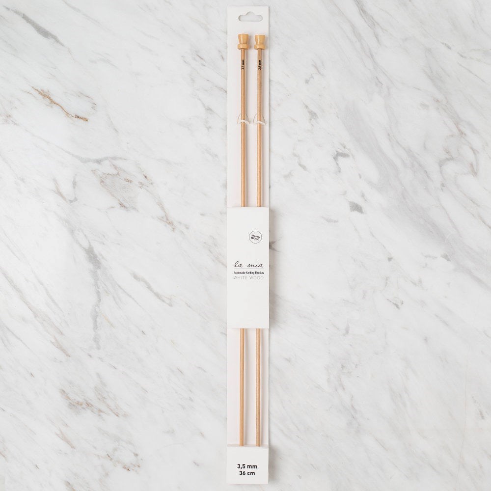 La Mia Whitewood 3.5 mm 36 cm Ahşap Örgü Şişi