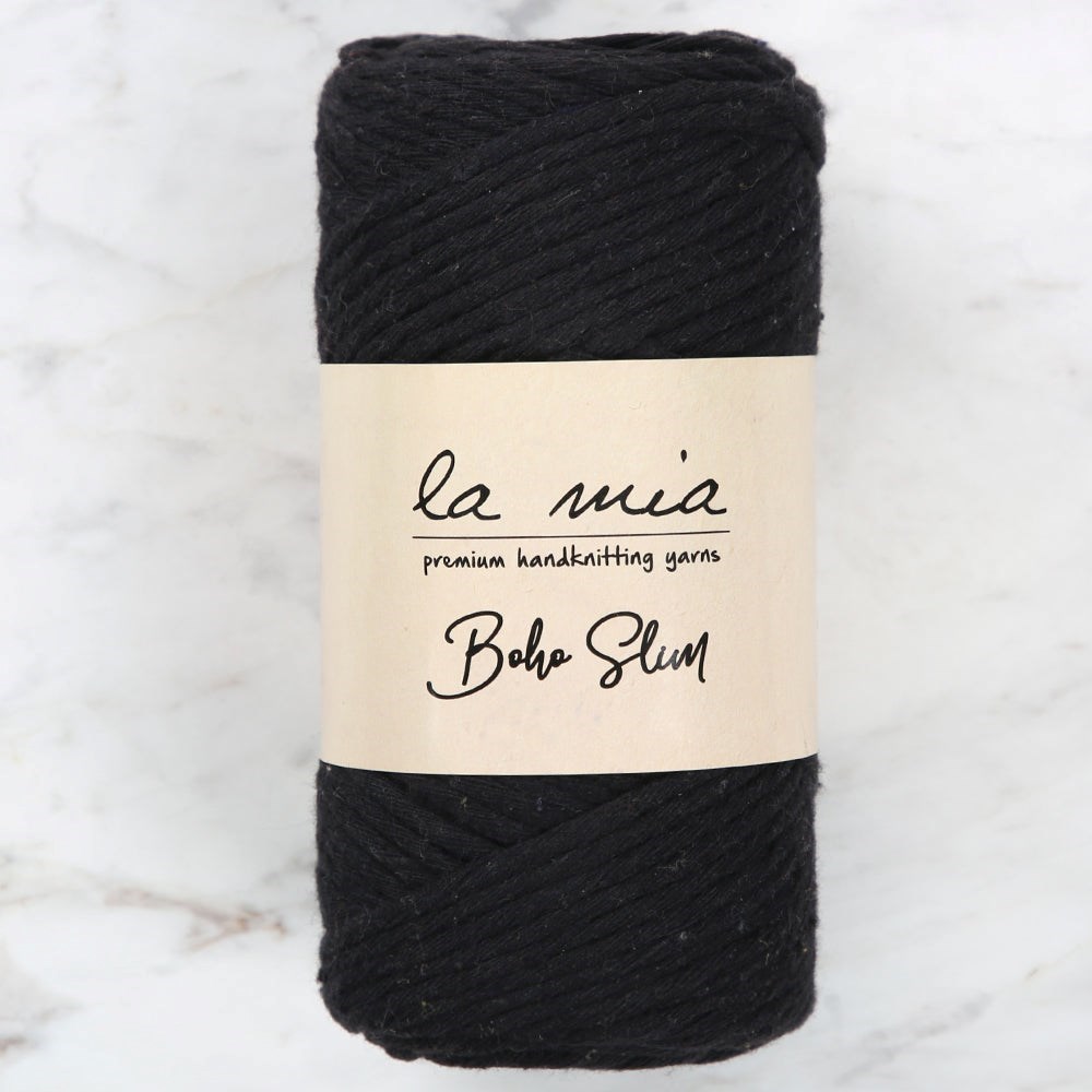 La Mia Boho Slim Siyah El Örgü İpi -L006 - 34203