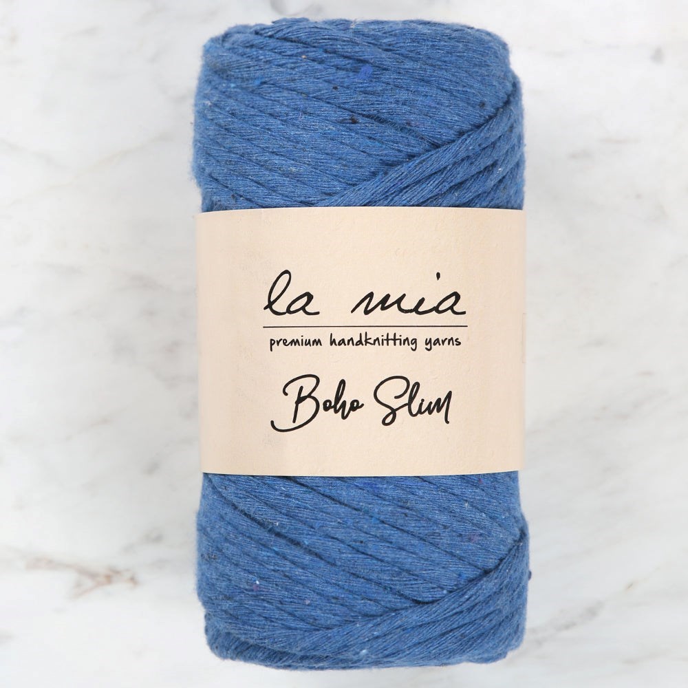 La Mia Boho Slim Saks mavi El Örgü İpi - L020 - 34253