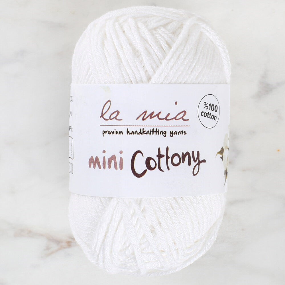 La Mia Mini Cottony 25 gr Beyaz Bebek El Örgü İpi