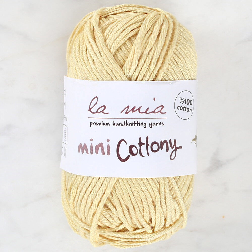 La Mia Mini Cottony 25 gr Sarı Bebek El Örgü İpi -