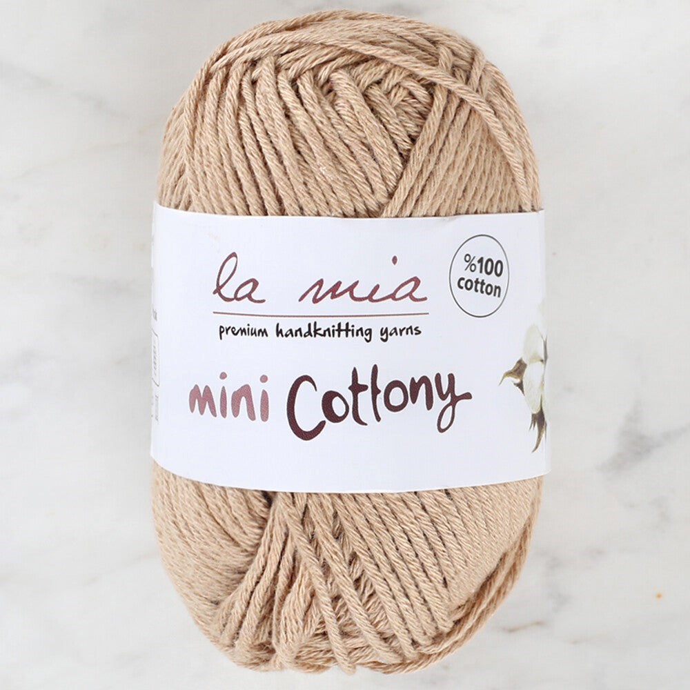 La Mia Mini Cottony 25 gr Bej Bebek El Örgü İpi -