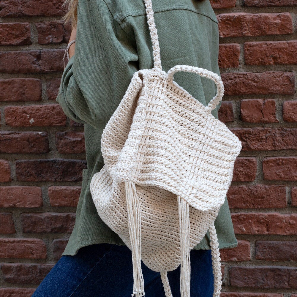 Loren Cotton Macrame Lacivert - R005 - 34361