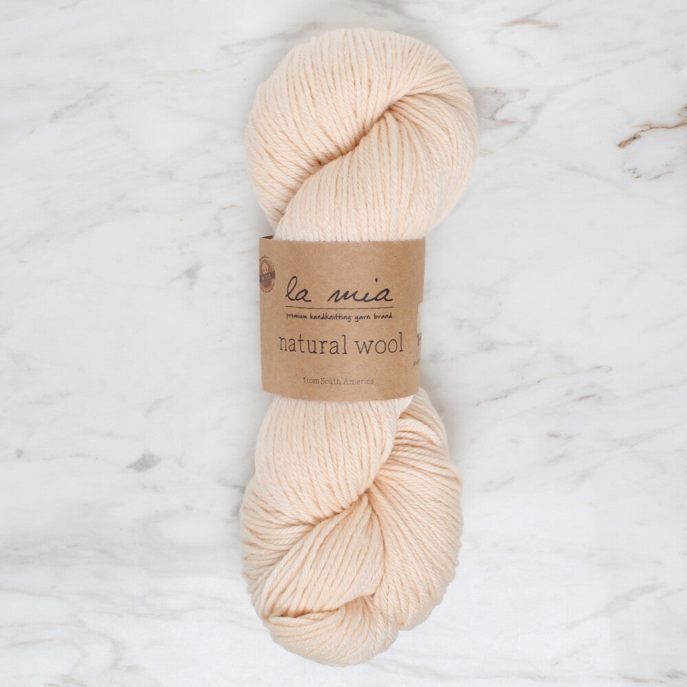 La Mia Natural Wool Krem El Örgü İpi - L289 - 34394