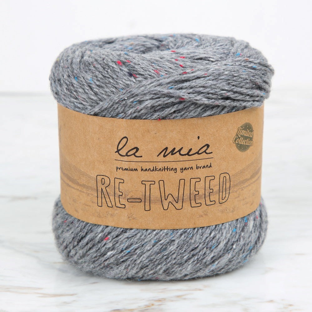 La Mia Re-Tweed Gri Melanj El Örgü İpi - L149 - 34404