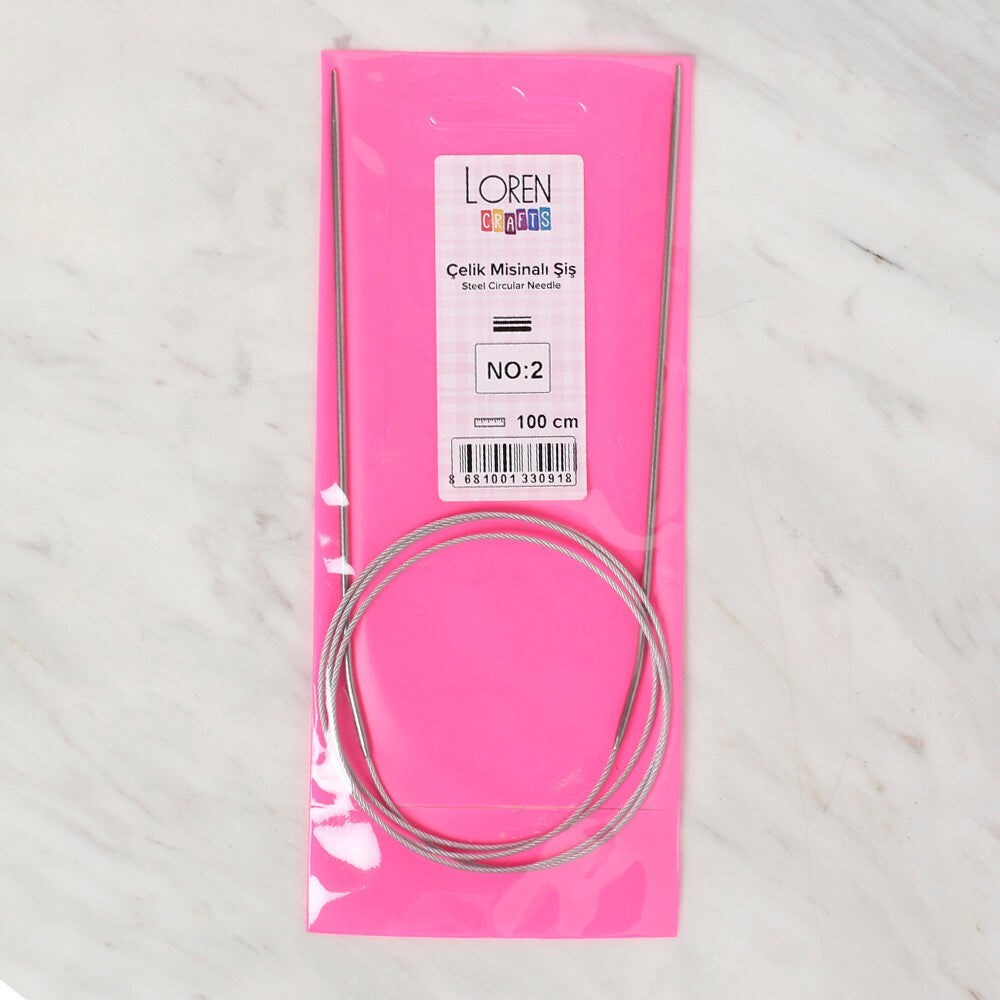 Loren Crafts 3 mm Çelik Misinalı Şiş 100 cm